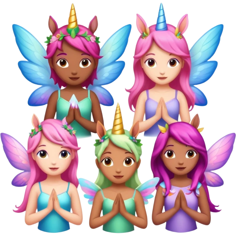 Feen mit Einhörnern emoji