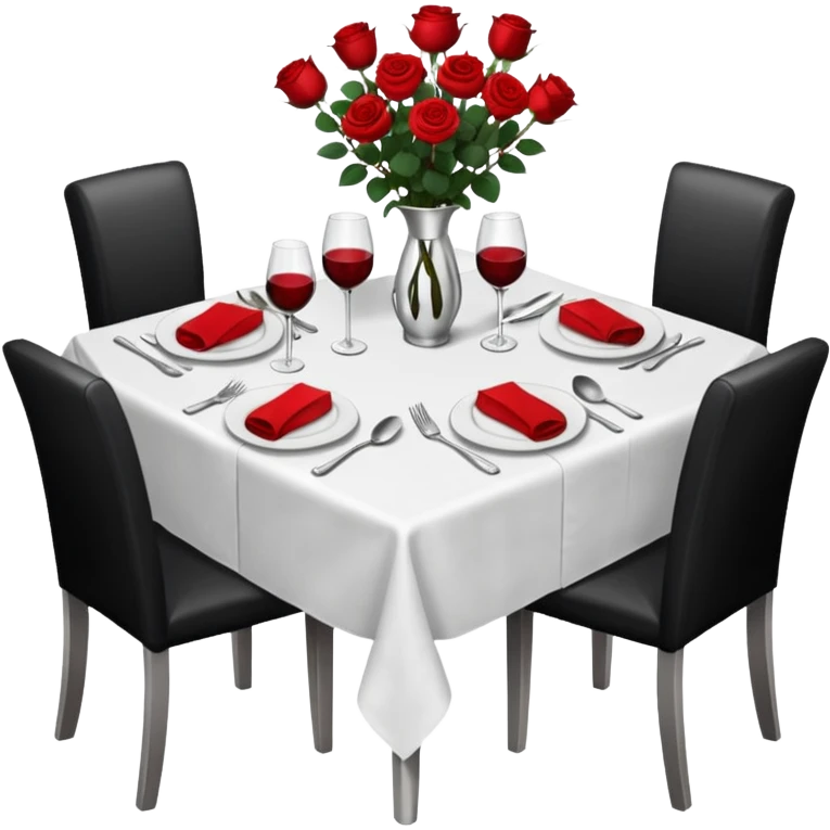 Fine dining restaurant table for two emoji