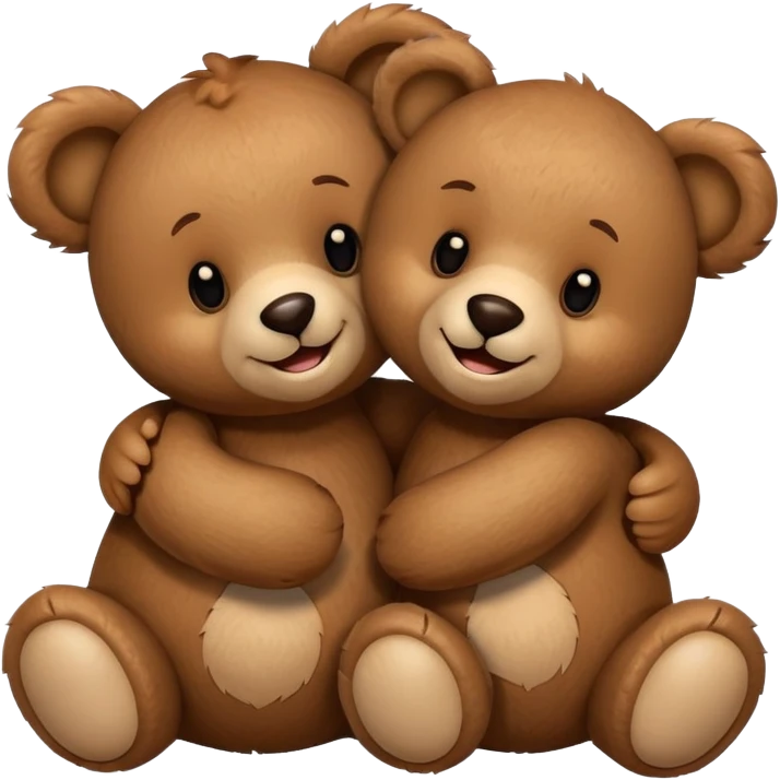 Cute bears loving eachother emoji