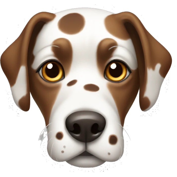 dog with brown and white spots  emoji