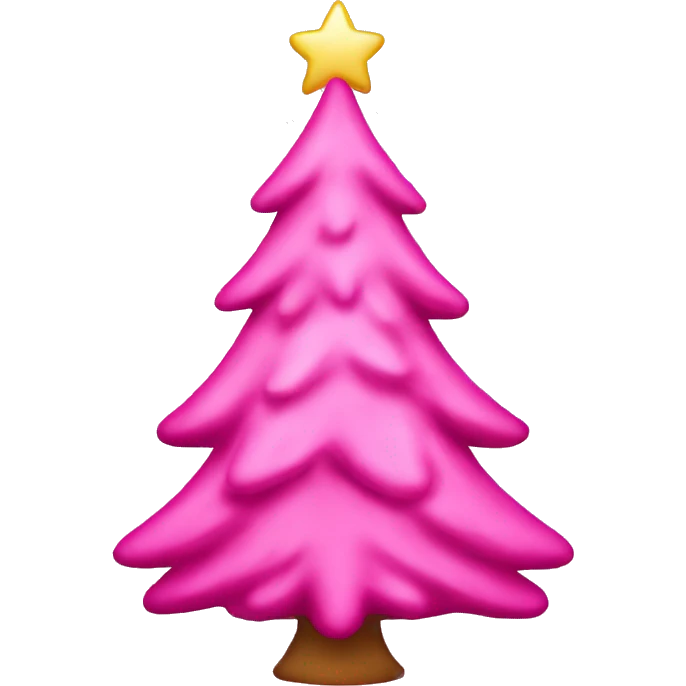 Pink Christmas tree emoji