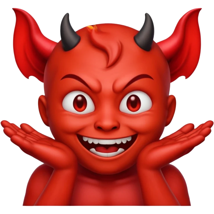 Make me emoji with devil face and rubbing hands like fly emoji