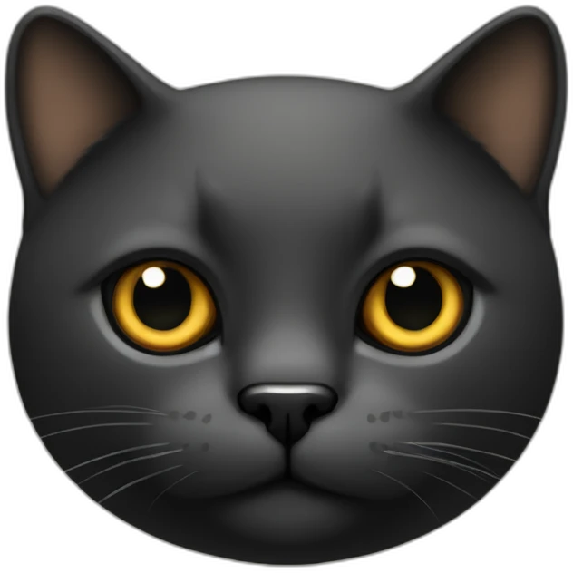 Gato negro flaco emoji