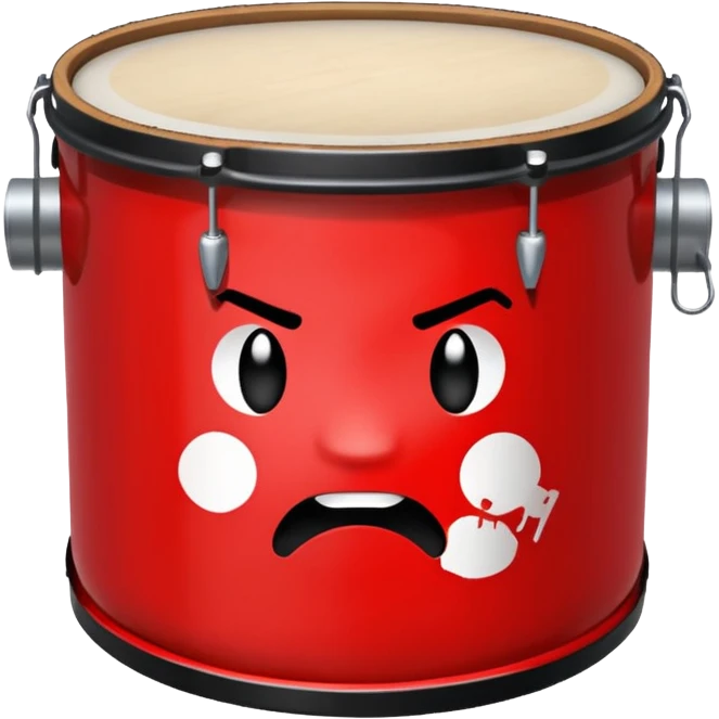 irate stencil on drum  remove skull emoji