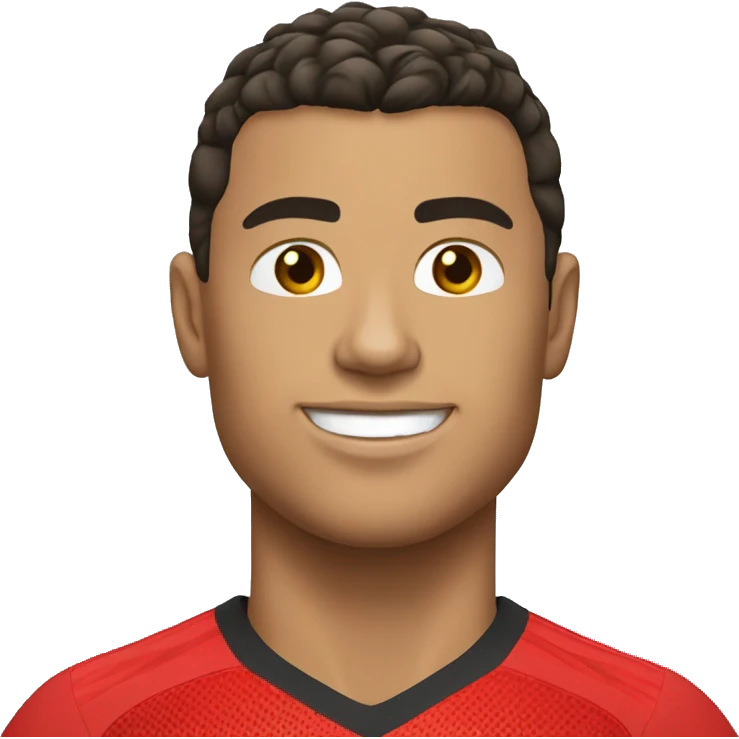 ronaldo with red shirt emoji