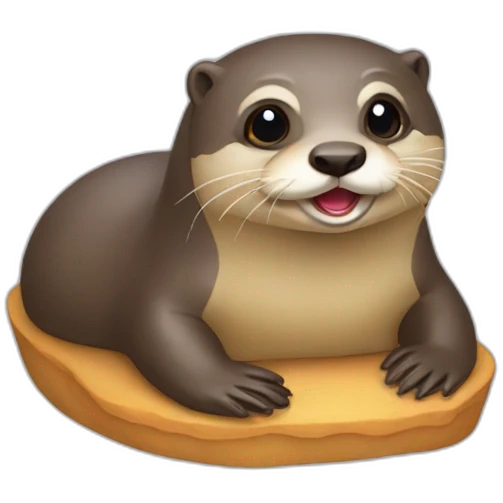 Loutre sur tortu emoji