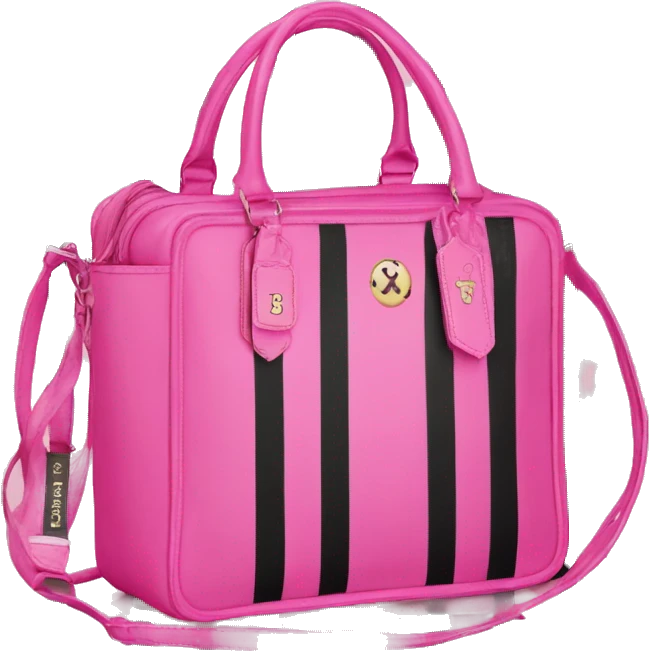 Victoria’s Secret bag pink stripe emoji