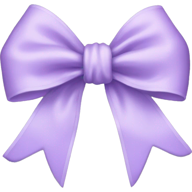 soft lilac bow emoji