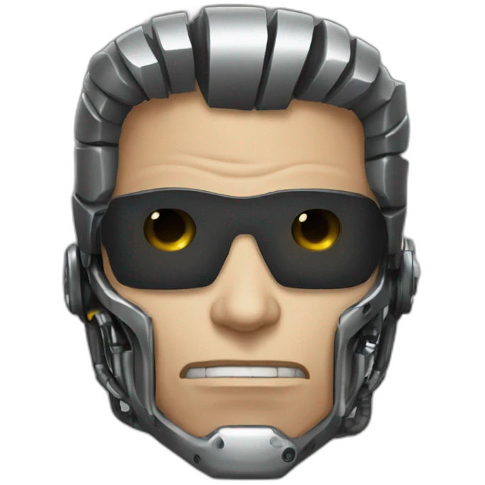 The Terminator with mechanic face emoji