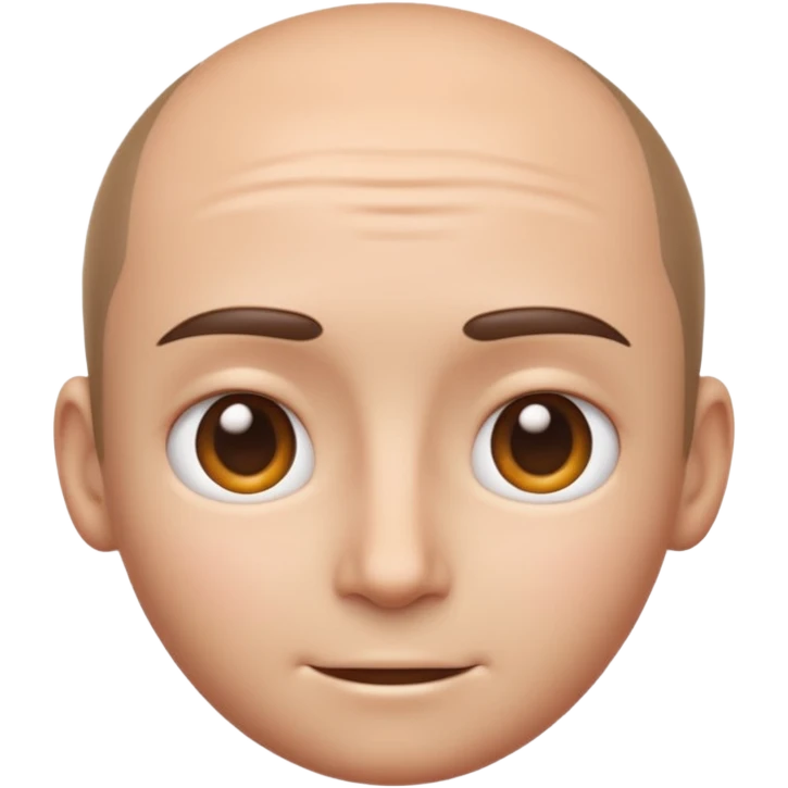 Apple-style 3D emoji showing a human forehead close-up, smooth skin, simple cartoon face style, only upper face visible with eyebrows, no background. emoji