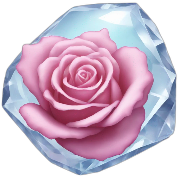 Clear crystal rose emoji
