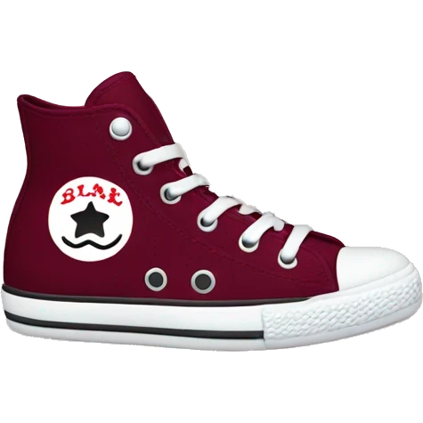 Burgundy Converse  emoji