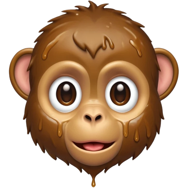 a wet monkey from head to toes emoji