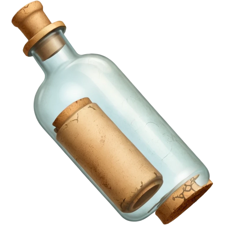 A sea Message Bottle, big emoji
