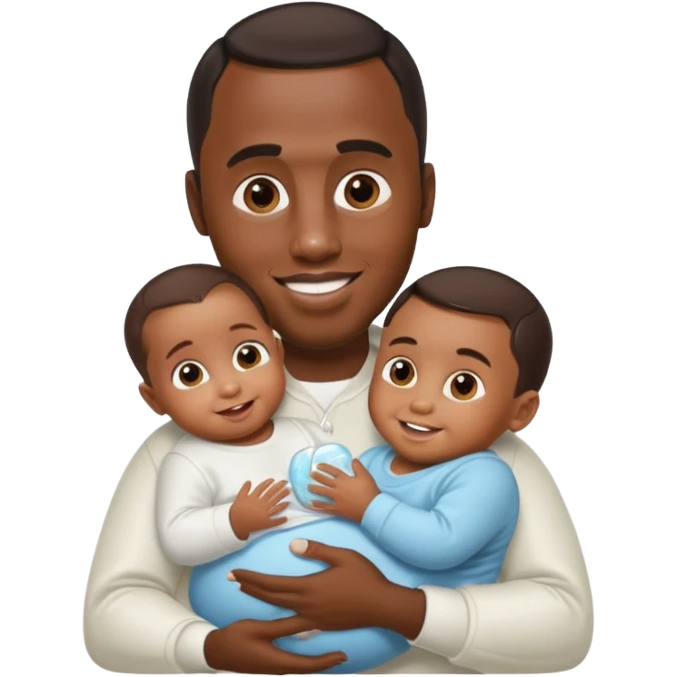 Sean “Diddy” Combs with baby oil and a very small infant emoji