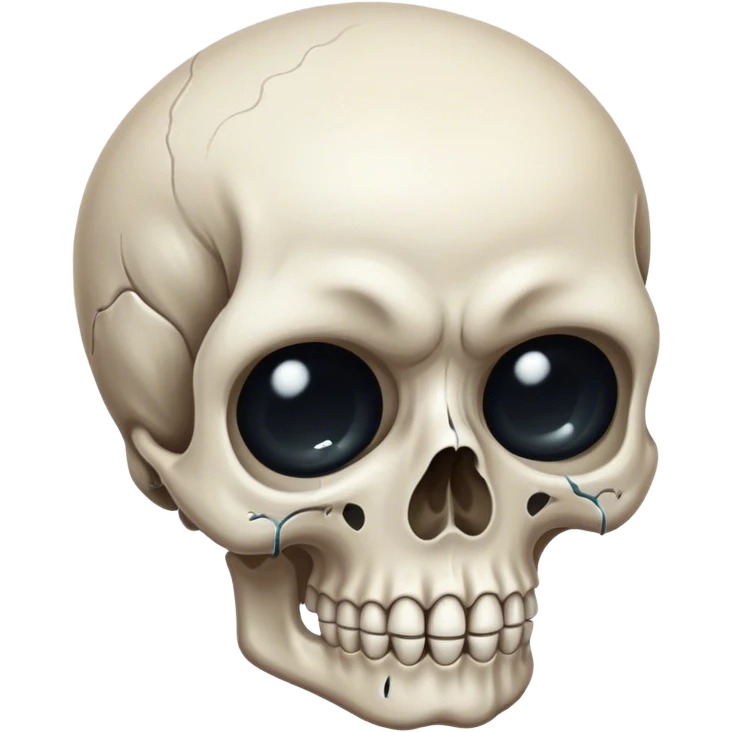 Sad skull with one tear  emoji