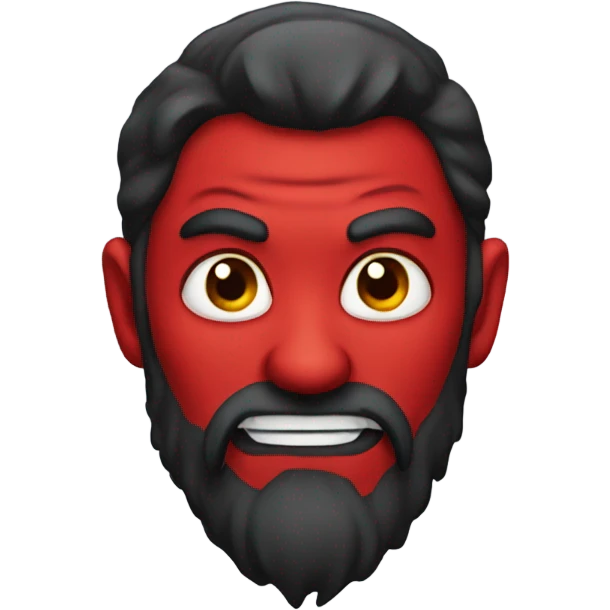 devil with beard emoji