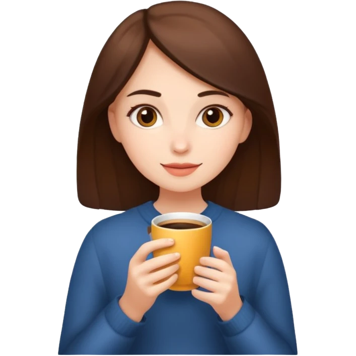 Girl with coffee  emoji