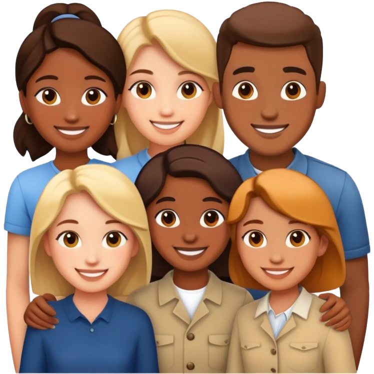 Friends at the museum exhibition emoji