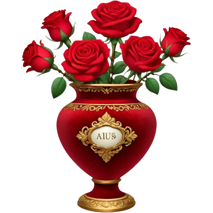 Roses in a vintage vase emoji