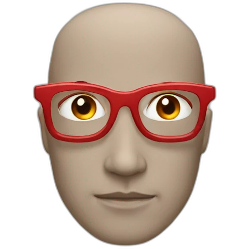 red glasses emoji