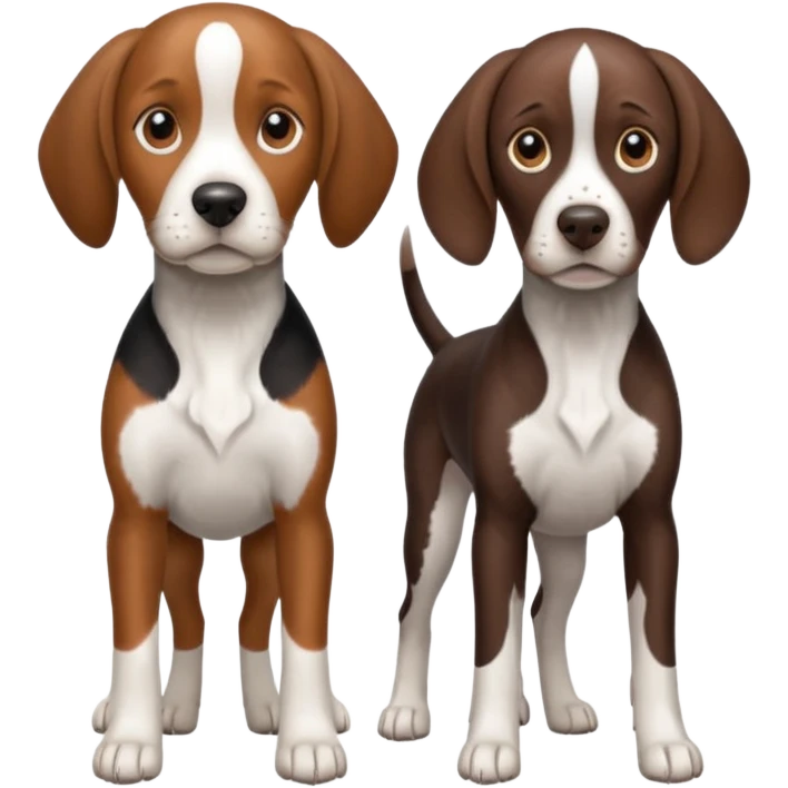 beagle and german shorthaired pointer emoji