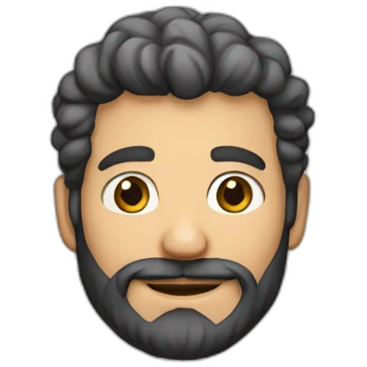 Homem branco careca barbudo feliz emoji