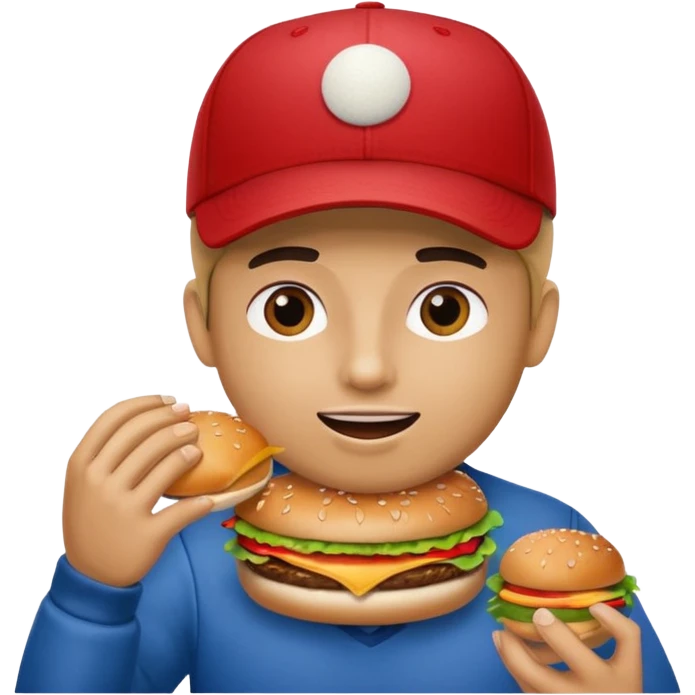 comiendo hamburguesa emoji