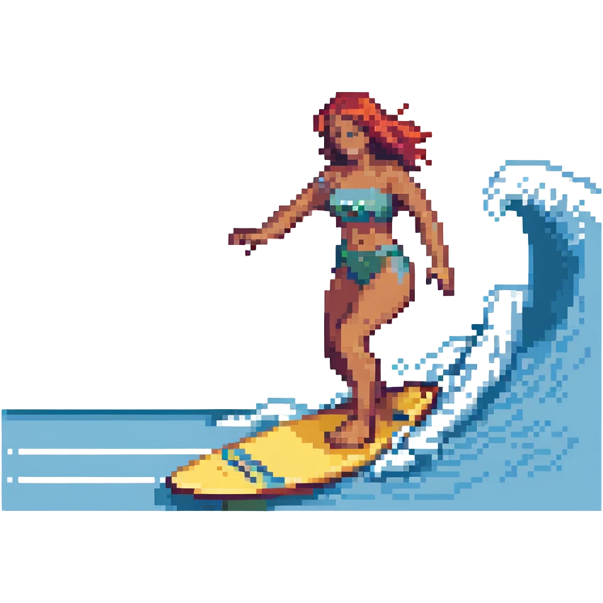 woman surfing emoji