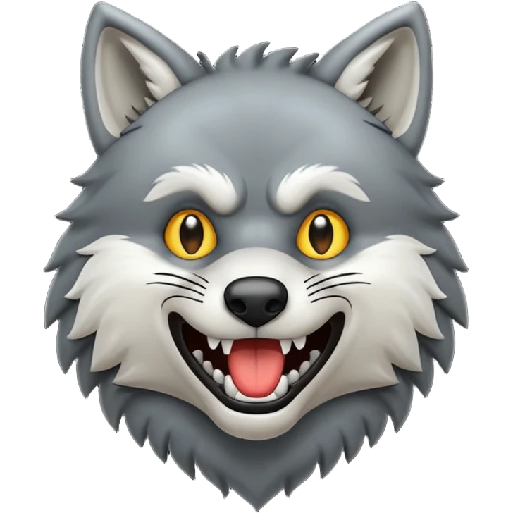 Tráeme una imagen de un lobo enojado emoji