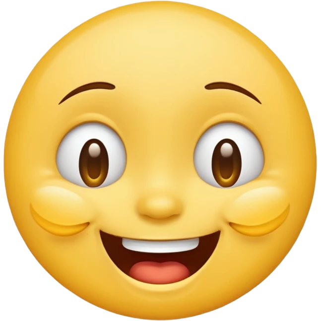 Emoji, yellow round laughing tilted head face with tears of fun emoji