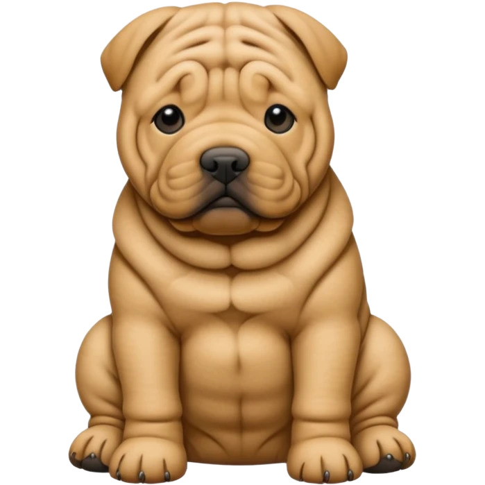 Shar Pei sitting emoji