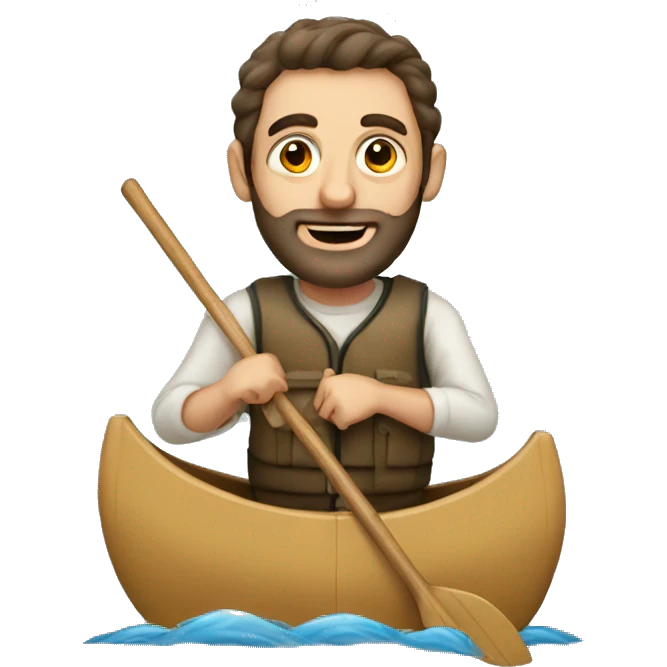 Jewish guy in a canoe emoji