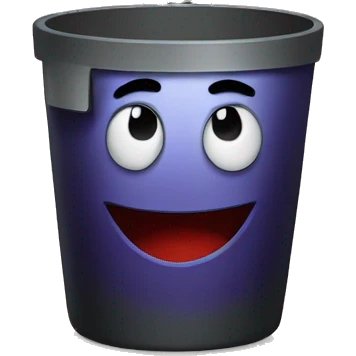 Un vampire dans une poubelle emoji