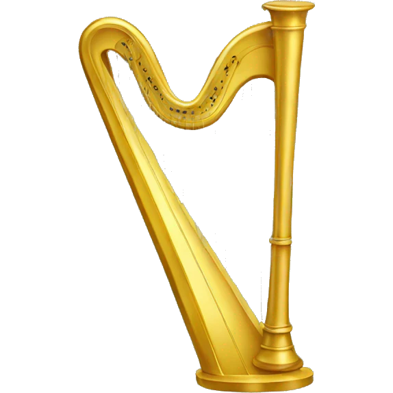a gold harp emoji