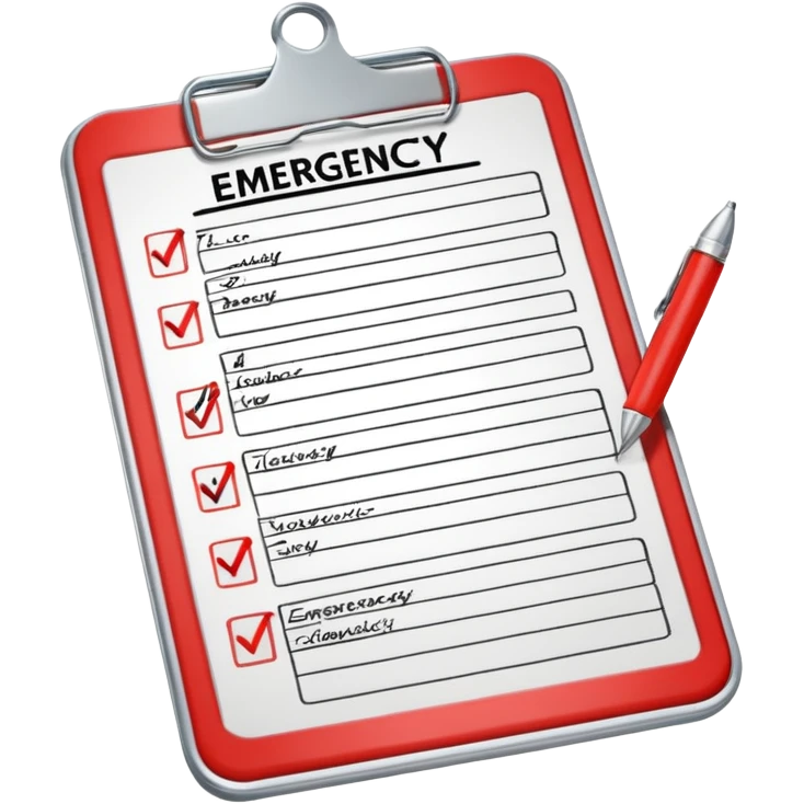 emergency checklist emoji