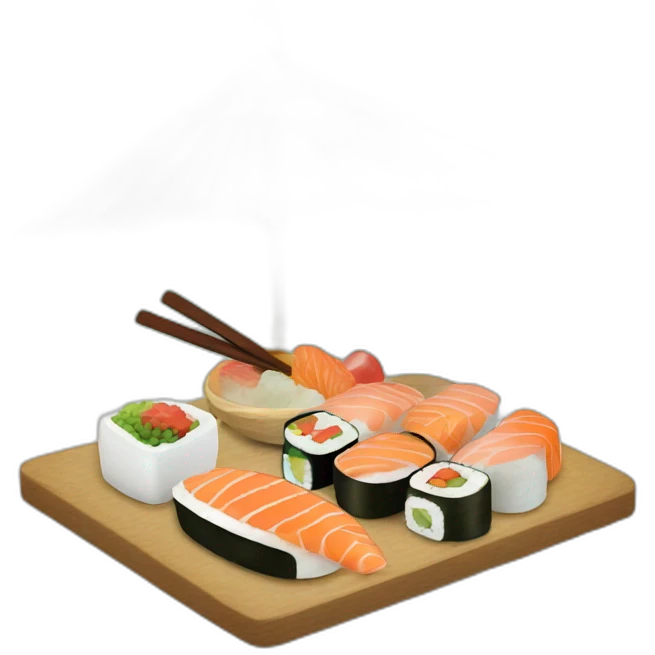 Des sushis qui vont à la plage emoji