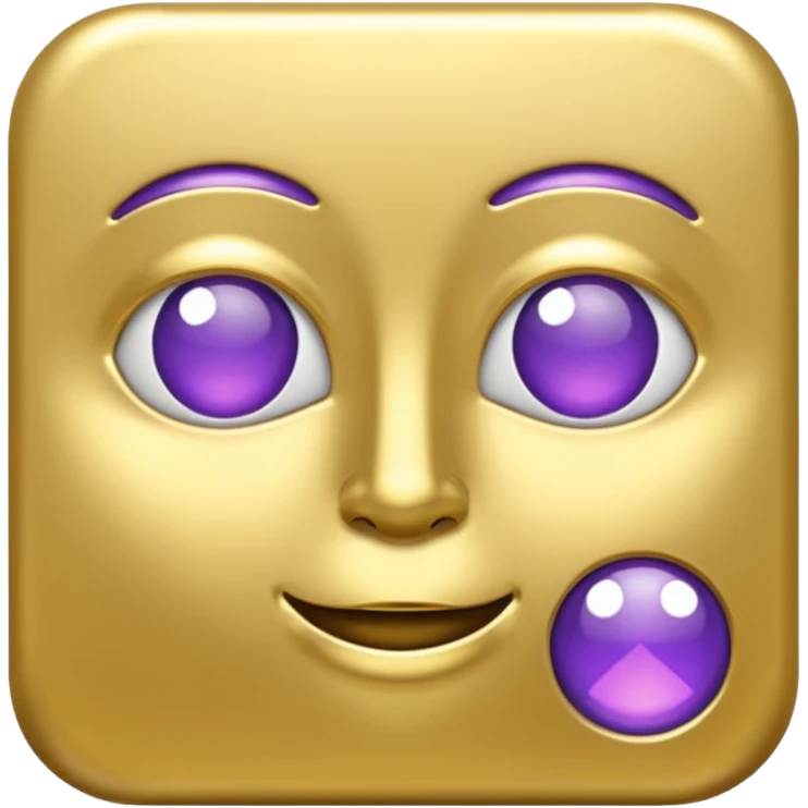 gold and purple B emoji