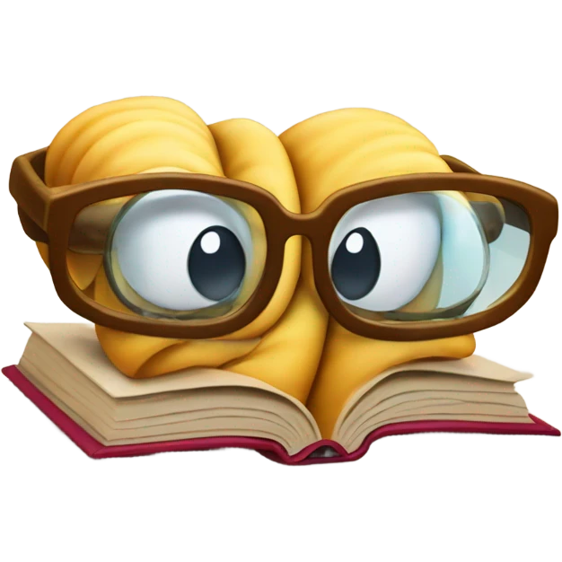 Book worm reading emoji