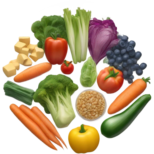 plate with healthy food emoji