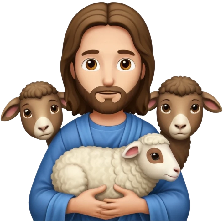 Jesus saving sheep emoji