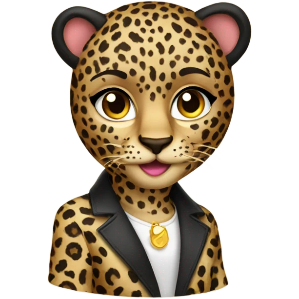 Glamour leopard  emoji