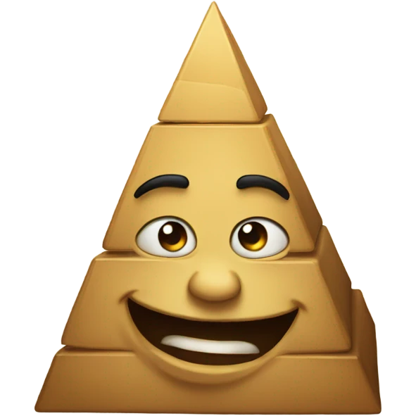 Pyramid with a devious grin emoji