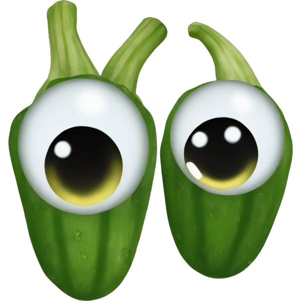 Emoji with Cucmbers on eye emoji