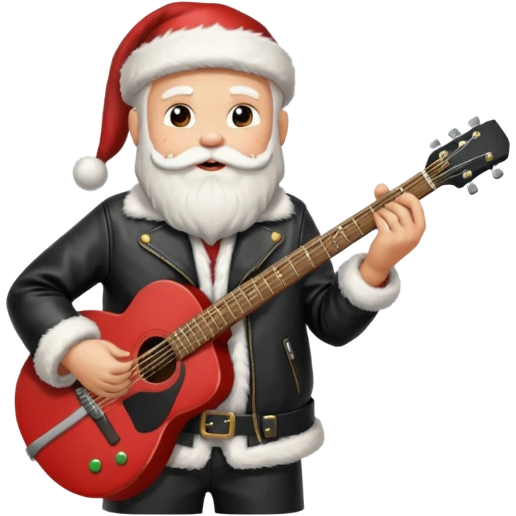 rock n roll santa emoji