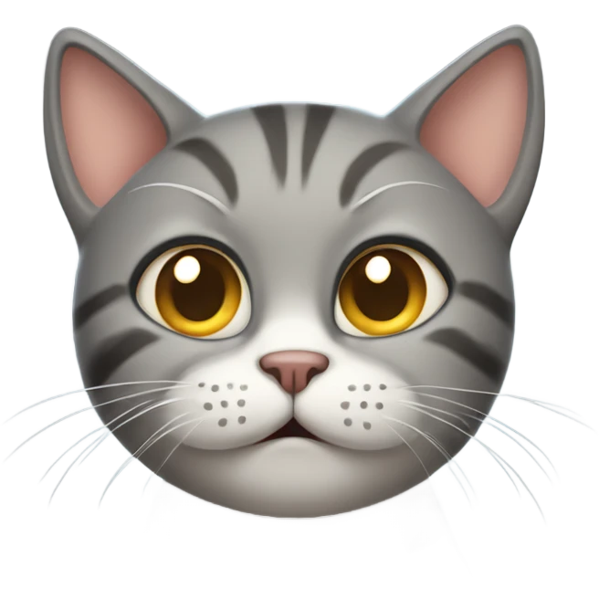 frightened cat is holding its paws over its head emoji