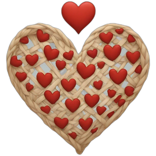 Hearts woven together emoji