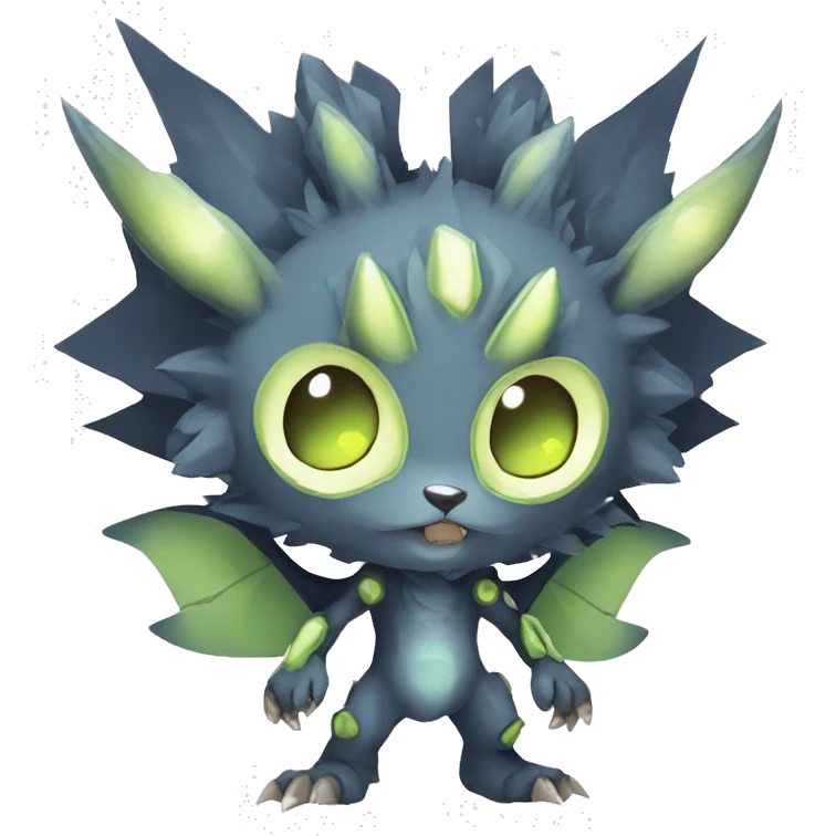 cute cool edgy ethereal alien punk Digimon-Fakemon-animal full body emoji