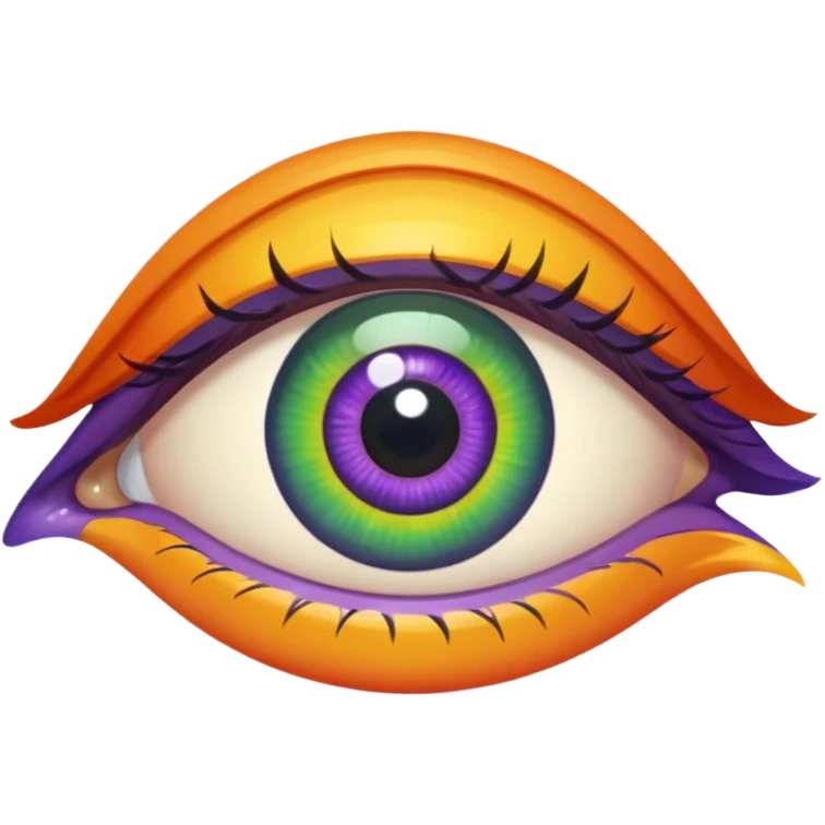  eyes spin multicolore 👁️+🌀+🟣🟢🟠🔵🔴🟡 emoji