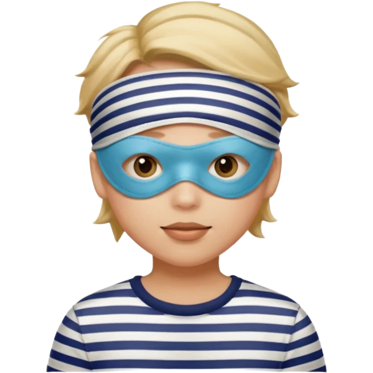 A theif robber emoji,Stripped shirt.eye mask. emoji